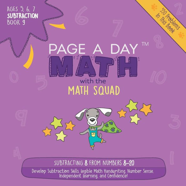 Page A Day Math Subtraction Book 9: Subtracting 9 From The Numbers 9-21