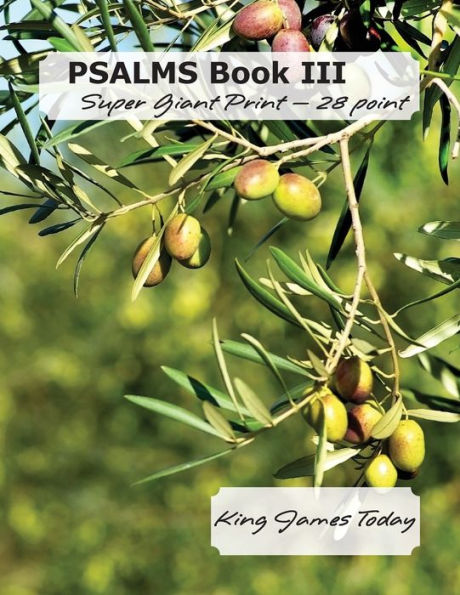 Psalms Book Iii, Super Giant Print - 28 Point : King James Today
