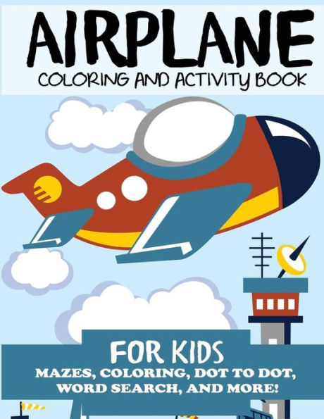 Libro de actividades y colorear de aviones para niños