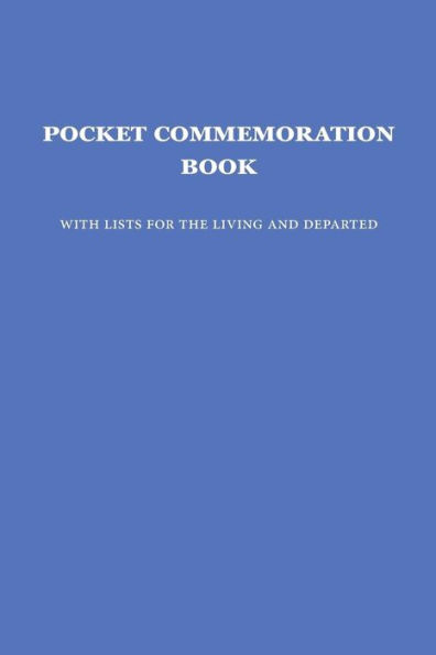Pocket Commemoration Book