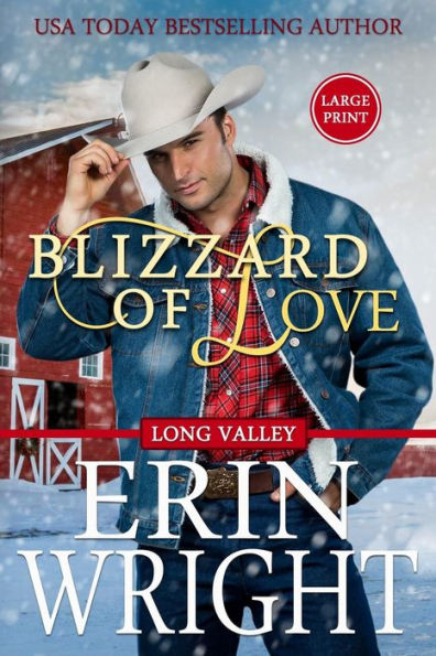 Blizzard of Love: Una novela romántica navideña del oeste (Romance de los vaqueros de Long Valley - Letra grande)