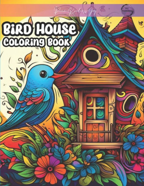 Bird House Coloring Book: stress relief for adults, teens, and college students | greyscale images