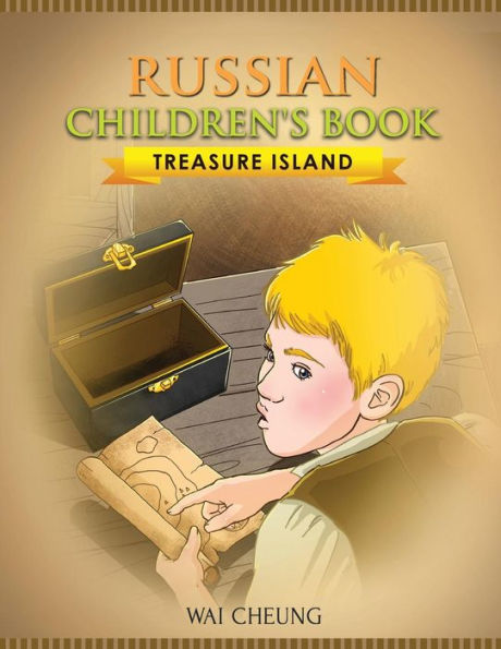 Russian Children's Coloring Book Treasure Island