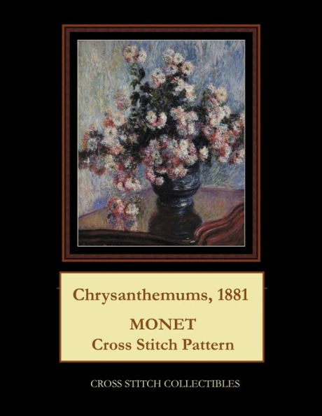 Crisantemos, 1881: Patrón de punto de cruz de Monet