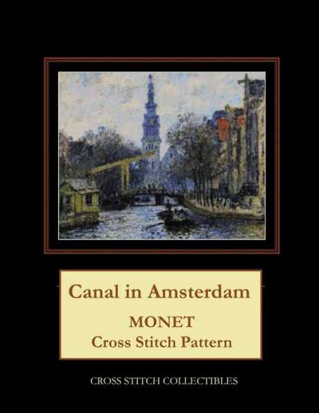 Canal de Ámsterdam: patrón de punto de cruz de Monet