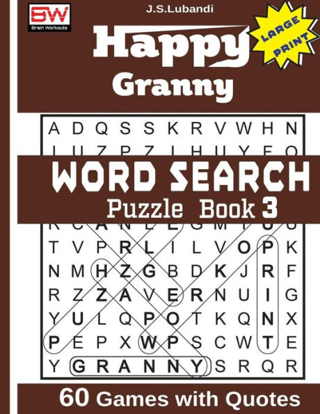 Happy Granny (WORD SEARCH) Puzzle Book 3