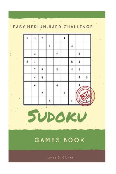 Sudoku Games Book : Easy, Medium, Hard Handheld Puzzle, Large Print, 1 Game Per Page, All Age, Adults