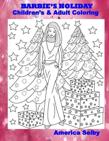 Libro para colorear para niños y adultos Barbie's Holiday