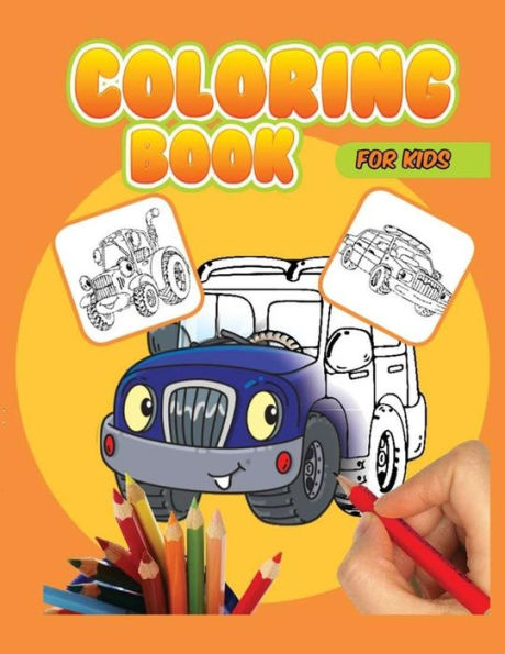 Coloring Book For Kids: Vihicle Coloring Books,Car Planes for kids , Activity pages for preschooler