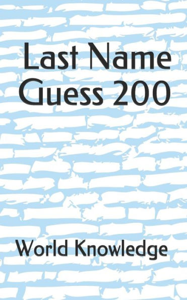 Last Name Guess 200