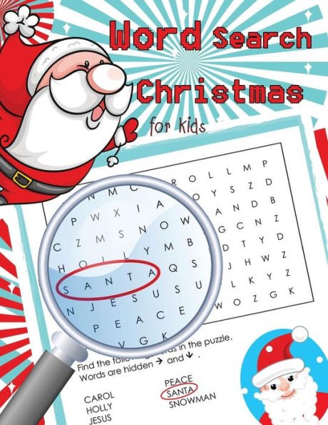 Word Search Christmas For Kids : Word Search Books For Kids Ages 6-8