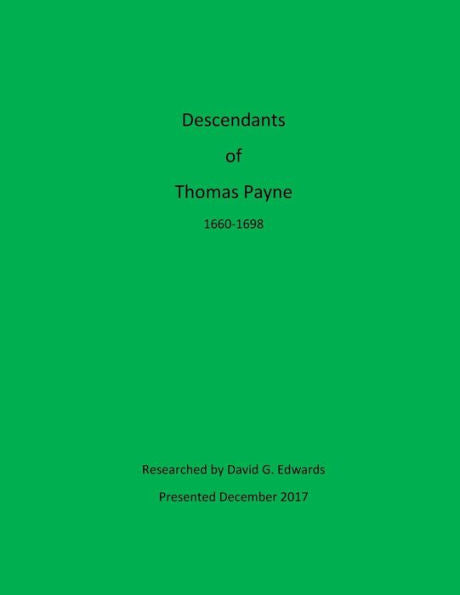 Descendants of Thomas Payne