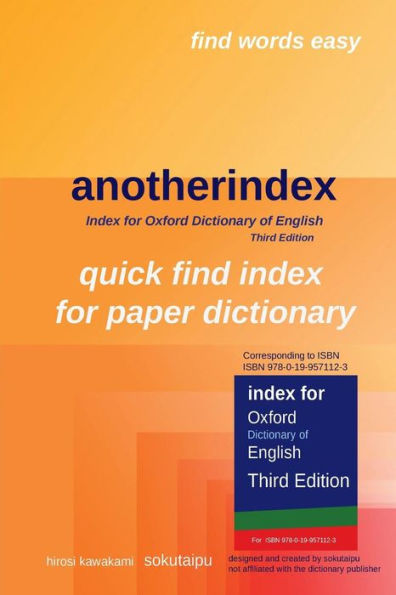 anotherindex: Index for Oxford Dictionary of English Third Edition