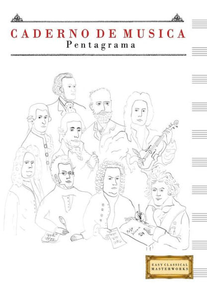 Caderno de M�sica Pentagrama: (17,78 x 25,4 cm) (Edición Portuguesa)