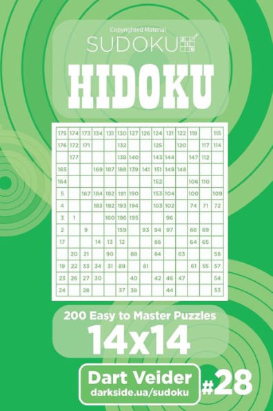 Sudoku Hidoku - 200 Easy To Master Puzzles 14X14
