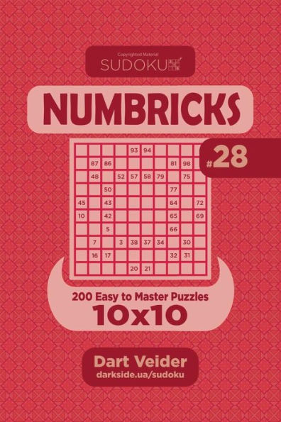 Sudoku Numbricks - 200 Easy To Master Puzzles 10X10