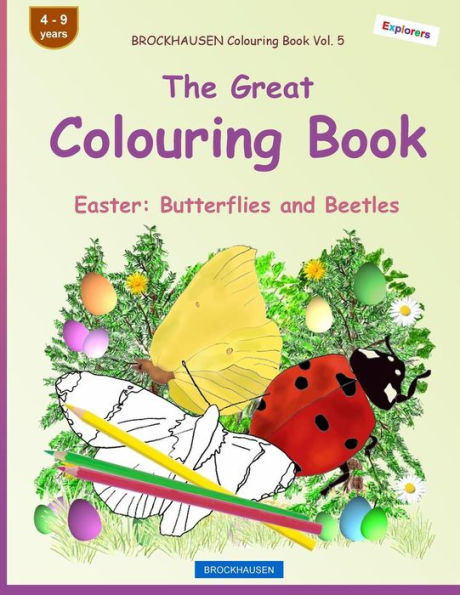 BROCKHAUSEN Libro para colorear vol. 5 - El gran libro para colorear: Pascua: Mariposas y escarabajos