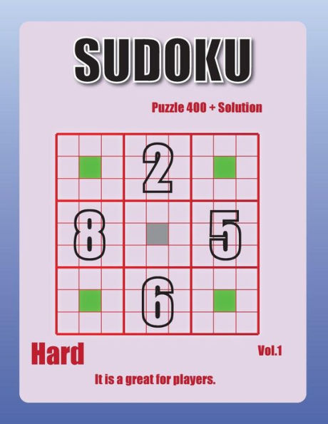 Sudoku-Hard : 108 Pages Over 400 Challenging Puzzels Hard Sudoku Book