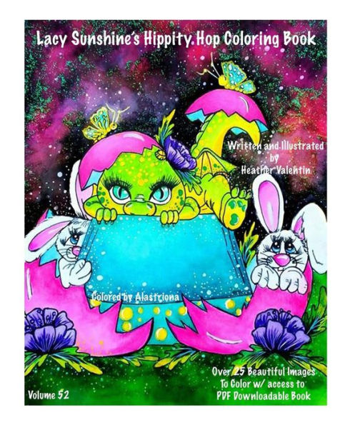 Lacy Sunshine's Hippity Hop Coloring Book: Whimsical Bunnies, Sprites, Big Eyes, Easter, Spring Fantasy Coloring Book All Ages (Lacy Sunshine's Coloring Book)