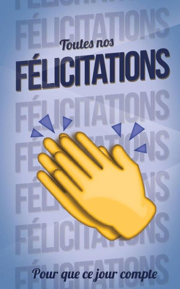 Toutes Nos Felicitations - Bleu - Carte Livre D'Or : Taille M (12,7X20Cm)