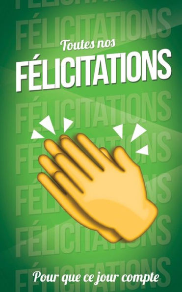 Toutes Nos Felicitations - Vert - Carte Livre D'Or : Taille M (12,7X20Cm)