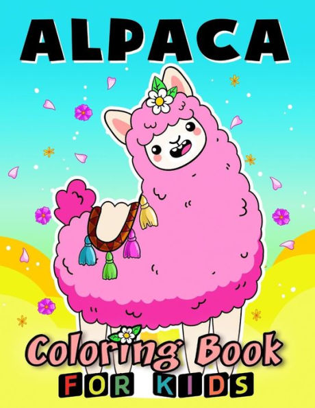 Libro para colorear de alpacas para niños: Libro para colorear, páginas para colorear fáciles, divertidas y hermosas