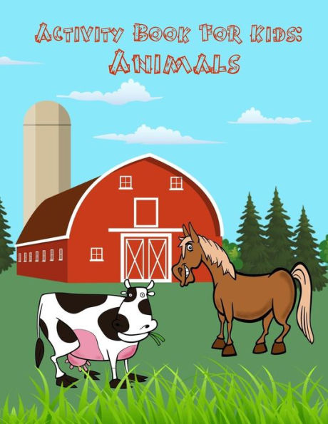 Activity Book For Kids : Animals: : Fun Animals Activites for Kids. Challenge with Trace Line and Letter, Color by number, Dot to Dot, Find the shadow, and More. (Activity book for Kids)