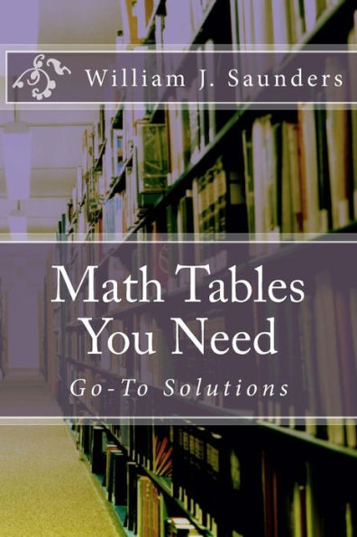 Math Tables You Need : Go-To Solutions