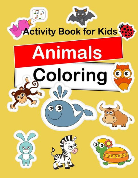 Libro de actividades para niños para colorear animales: Libro de actividades para niños con diversión y desafíos: Trazar líneas y letras, colorear por números, unir puntos, contar... y más. (Libro de actividades para niños de 3 a 5 años)
