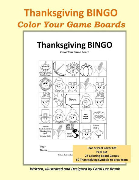 Thanksgiving Bingo : Color Your Game Boards