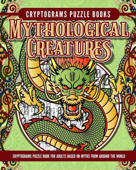 Cryptogram Mythology Puzzle Books: Cryptogram Puzzle Book for Adults Based on Myths from Around the World