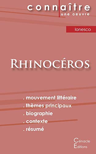 Fiche de lecture Rhinoc??ros de Eug?¿ne Ionesco (analyse litt??raire de r??f??rence et r??sum?? complet) (French Edition)