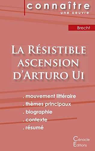 Fiche De Lecture La Résistible Ascension D'Arturo Ui De Bertolt Brecht (Analyse Littéraire De Référence Et Résumé Complet) (French Edition)