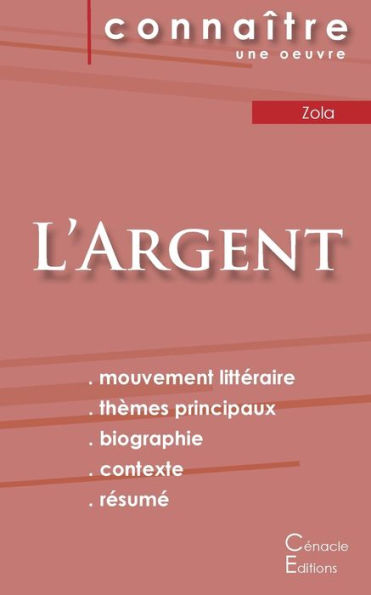 Fiche De Lecture L'Argent De Emile Zola (Analyse LittEraire De REfErence Et REsumE Complet) (French Edition)