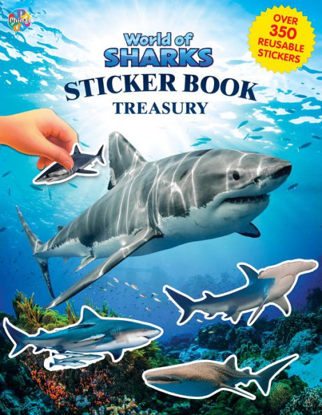 Phidal - World Of Sharks Sticker Book Treasury - Activity Book Treasury Puzzle Game For Kids Children Toddlers Ages 3 And Up, Holiday Christmas Birthday Gift