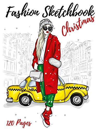 Fashion Sketchbook Christmas: Figure Female Template With Front View