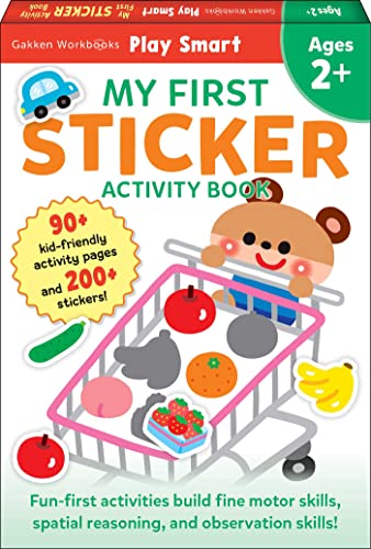 Play Smart My First Sticker Book 2+: Preschool Activity Workbook With 200+ Stickers For Children With Small Hands Ages 2, 3, 4: Fine Motor Skills (Full Color Pages)