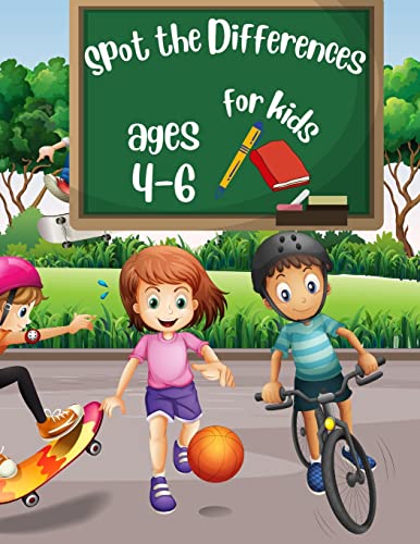 Spot The Differences For Kids Ages 4-6 : Search & Find All The Differences From This Fun And Amazing Pages, Perfect Gift For Your Child, Boys & Girls, Picture Puzzle & Activity Book For Kids, Cute Animals