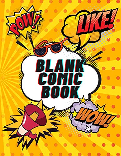 Blank Comic Book: Create Your Own Comics For KIDS and ADULTS 120 pages, Large Big 8.5 x 11
