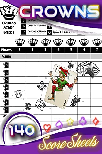 Crowns Score Sheet: Pocket Size 6 X 9 Inches