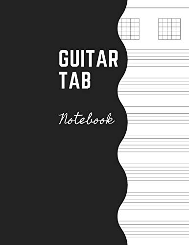 Guitar Tab Notebook: Music Paper Sheet For Guitarist And Musicians - Wide Staff Tab -Large Size 8,5 x 11"