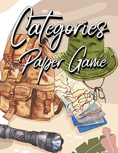 Categories Paper Game: 120 Paper Sheets for Playing Scattergories Board Game
