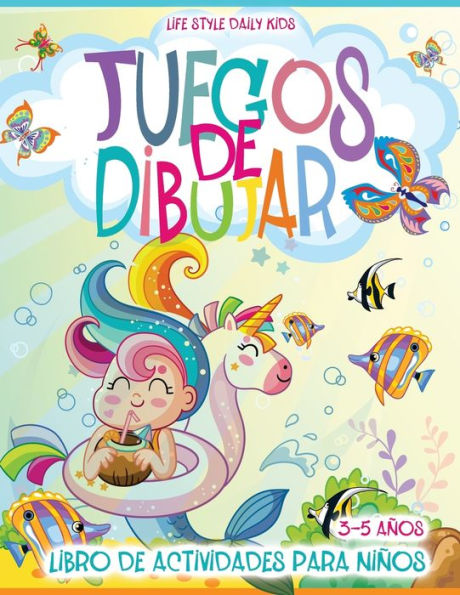 Juegos de Dibujar: Libro en Español para Niños de 3 a 5 Años. Este libro incluye páginas para colorear, conecta los puntos, colorear por números, cómo ... copiar dibujos y mucho más (Spanish Edition)