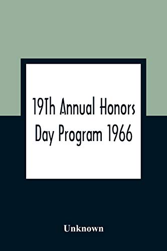 19Th Annual Honors Day Program 1966