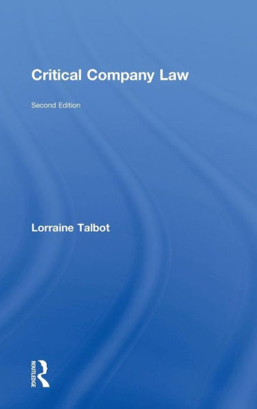 Critical Company Law - 9780415538817