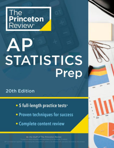 Princeton Review Ap Statistics Prep, 20Th Edition: 5 Practice Tests + Complete Content Review + Strategies & Techniques (2024) (College Test Preparation)