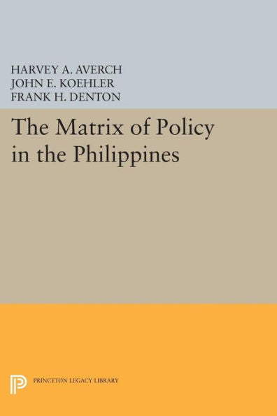 The Matrix Of Policy In The Philippines (Princeton Legacy Library, 1756)