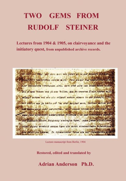 Two Gems From Rudolf Steiner