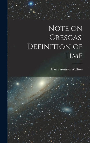 Note On Crescas' Definition Of Time - 9781017189797