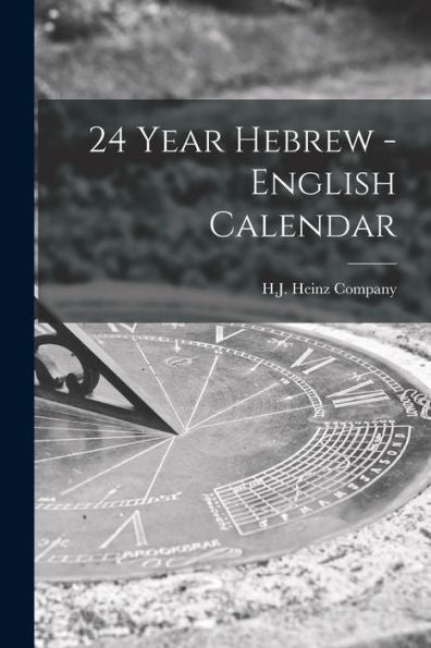 24 Year Hebrew - English Calendar - 9781017214536